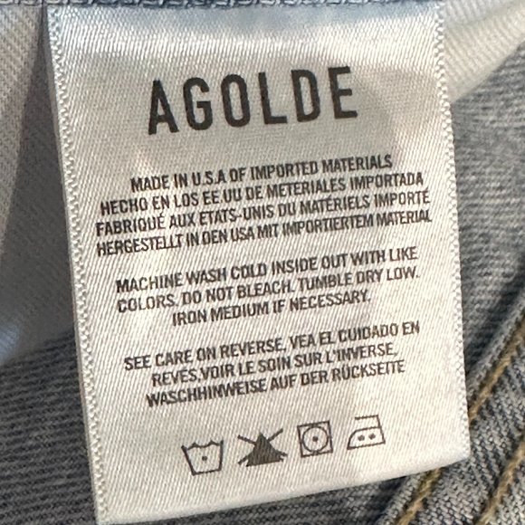 AGOLDE Light Wash 90s Mid Rise Loose Fit Jeans Size 29 - Picture 6 of 7
